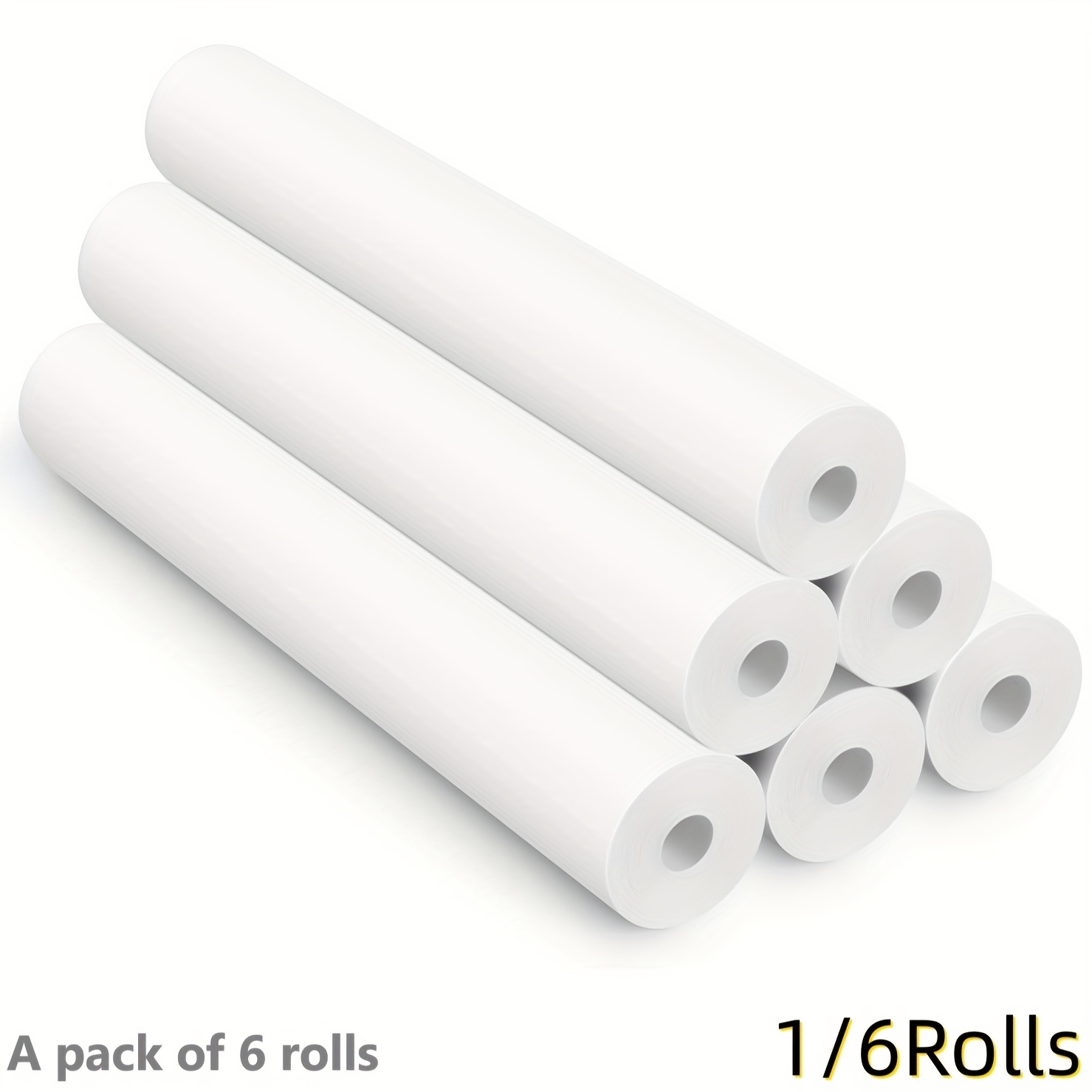 1/6 Rolls A4 Quick-dry Thermal Paper, 8.27" Width X 27.56" Length, Portable Printer Fax Paper For Letter Size Documents, Portable Printer Paper | Cylindrical Rolls | Versatile Paper