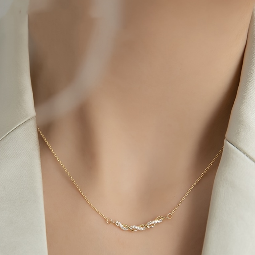 1pc Stainless Steel Necklace - Twisted Rope Pendant - Minimalist Elegant Design for Women - Durable Everyday & Party Jewelry - Perfect Gift for Ladies - Special Occasion Jewelry - Sophisticated Accessory