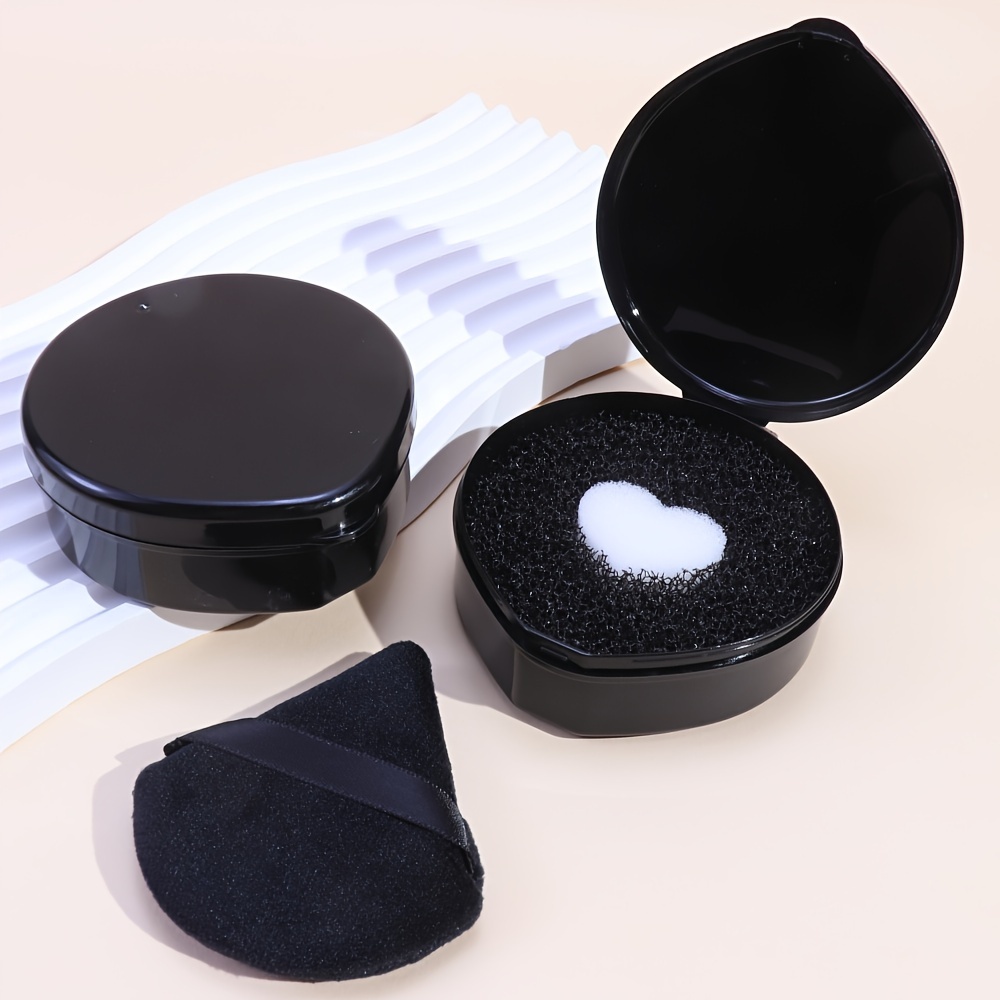 

1 Boîte de Nettoyage pour Pinceaux de Maquillage + 1 Housse de Poudre Portable Outil de Nettoyage Rapide pour Pinceaux de Maquillage Universels