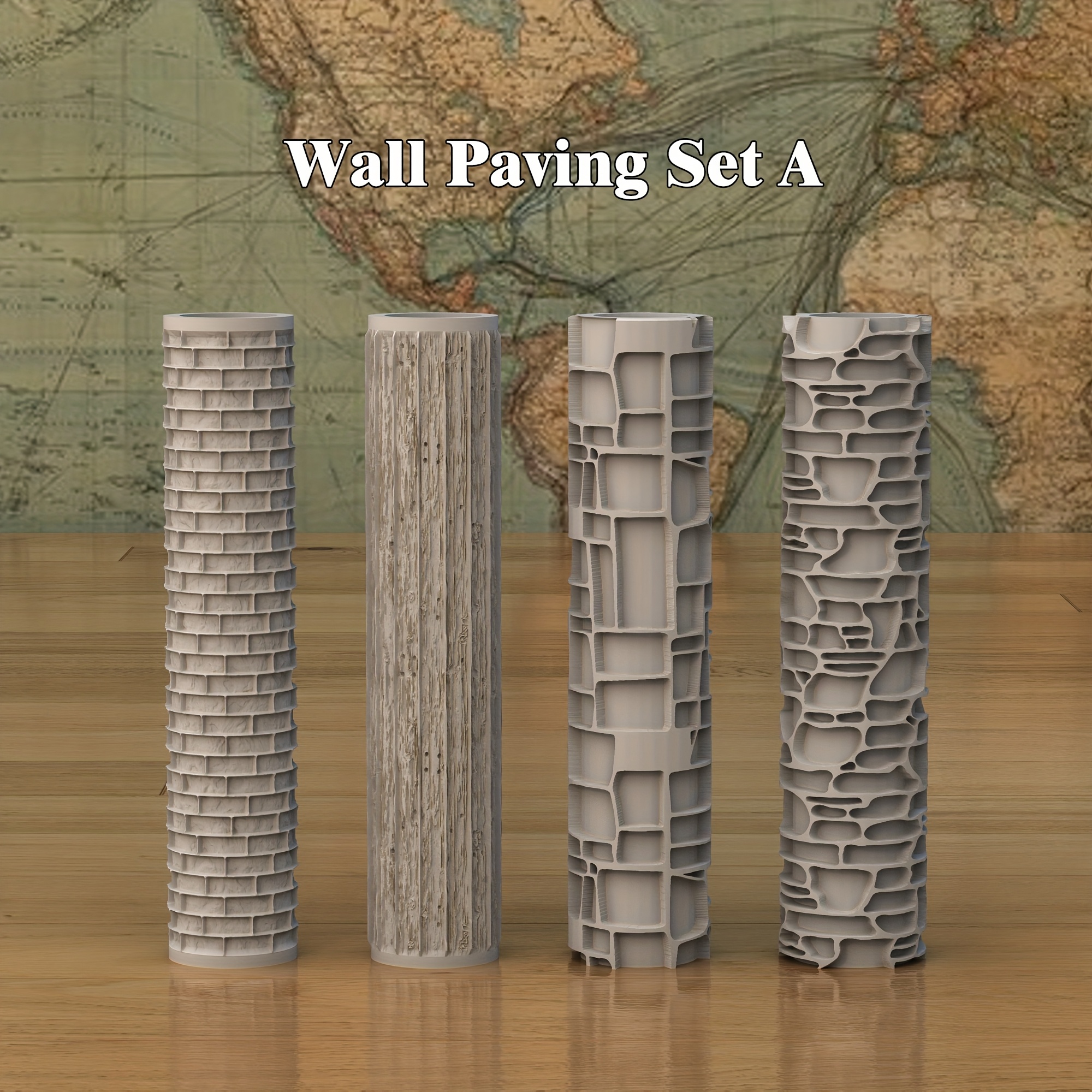 Rpg Terrain Texture Roller For Foam And Clay Modeling - Professional For Walls, Rpg Terrain Sets, Ttrpg Buildings, And Role Playing Table Maps
