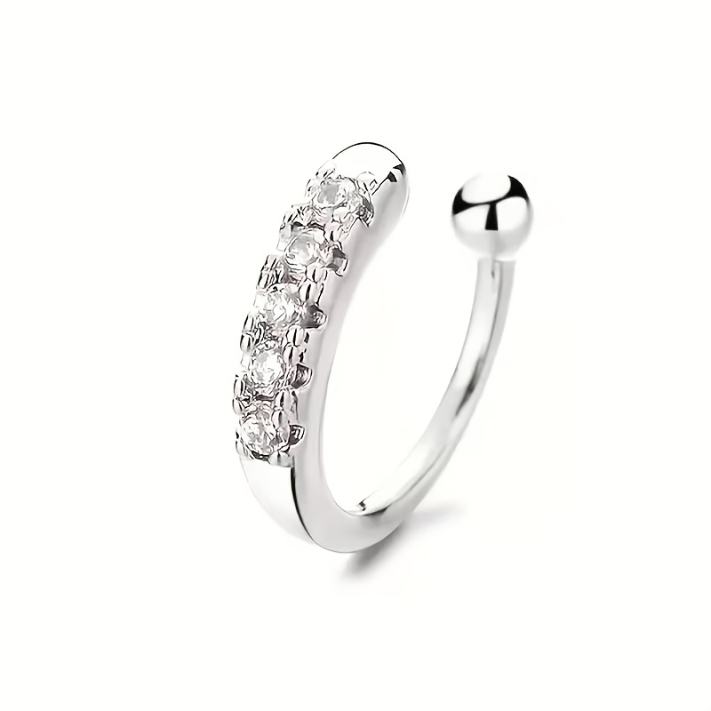 TEMU 1pc Bague de Nez Artificielle Non-Piercing, Hypoallergénique et Bohème, Décoration de Nez Non-Piercing, Bague de Nez Non-Piercing pour Femmes,