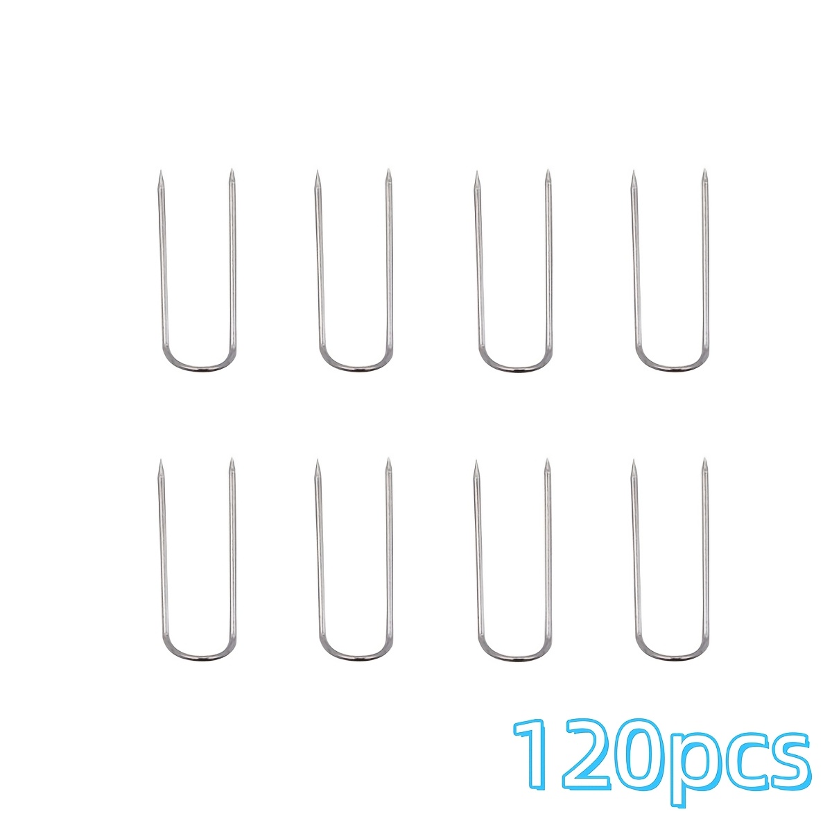 E-shop 120 Stk. U-förmige Stecknadeln, Grünpflanzen-Stecknadeln, Blumen-Stecknadeln, zum Befestigen von Grünpflanzen Sträußen, 23 mm
