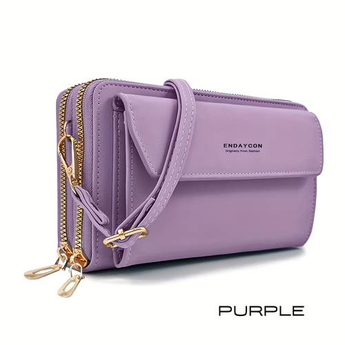 stylish and versatile mobile phone bag outdoor travel womens wallet large capacity and multifunctional portable crossbody bag shopping and travel shoulder bag double layer zipper card and coin purse
