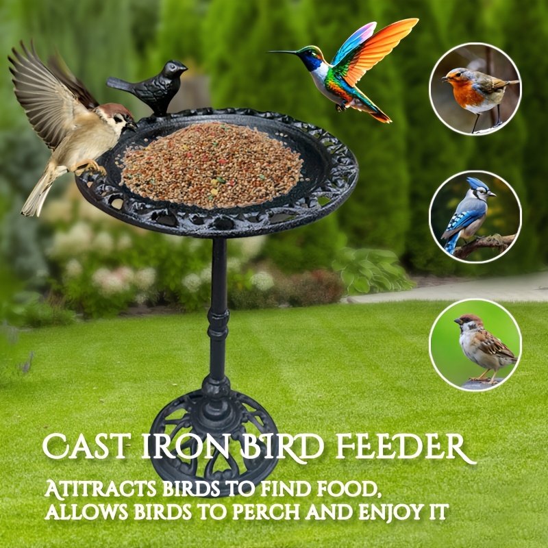 TEMU Bird Feeder, Outdoor Cast Feeder, Horticultural Craft Bird Feeder, Horticultural Decoration Bird Feeder, Horticultural Craft Bird Feeder, Lace