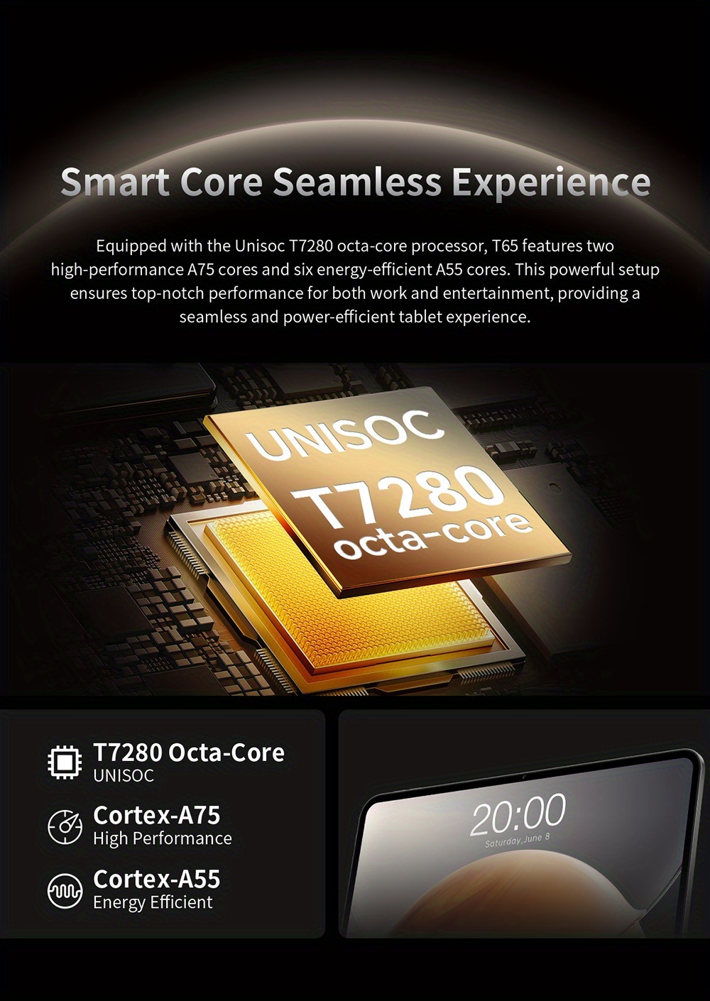 TECLAST T65 Tablet 13.4'' Inch, Top Gaming 120Hz Tablet Unisoc T7280 Octa-Core 2.2Ghz CPU, Android 16 Max 20GB(8+12) RAM 128GB ROM Opslag Ondersteuning 4TB TF Kaart Uitbreiding, TDDI FHD 1920×1200 Groot Display Pad, Dual SIM 4G LTE + 5G WIFI, Tablet, Pad