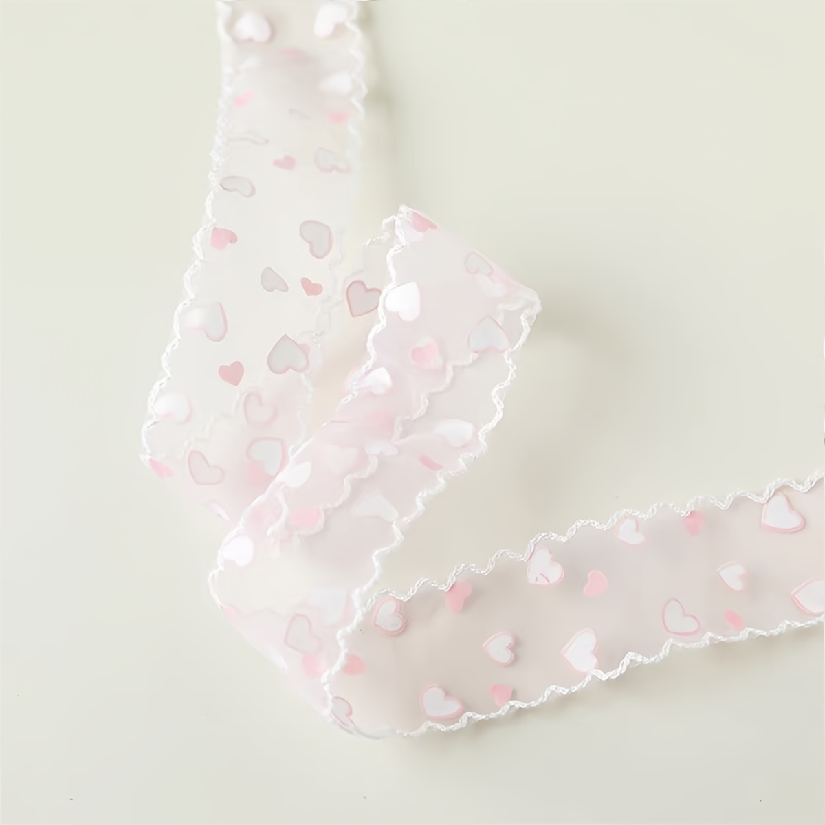 Cream-style , Girly Bow Gauze Ribbon, Flower Bouquet Gift Decoration Ribbon, Handmade Accessory