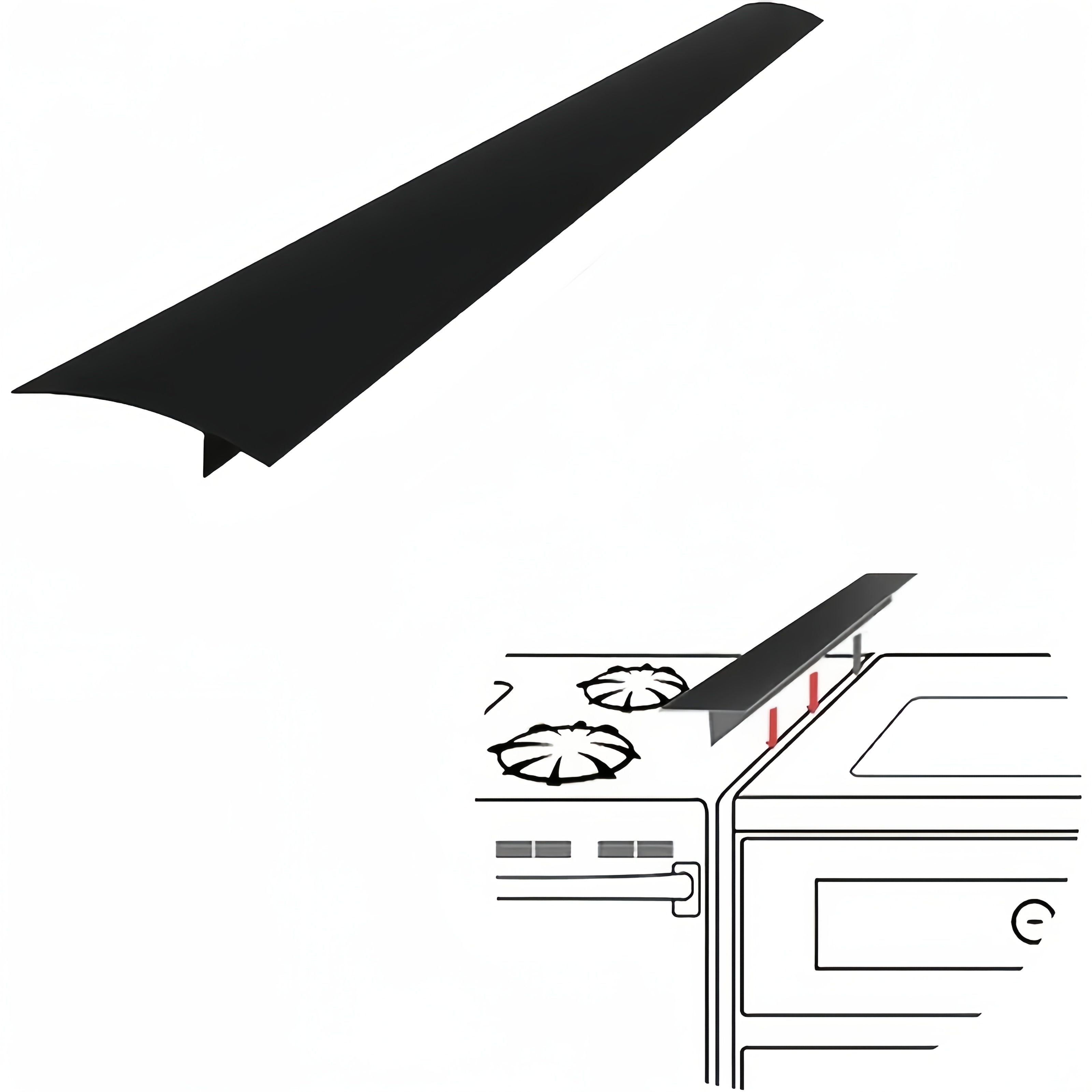   t shaped stove with heat resistant   strips filling strips sealing strips water proof and oil proof barrier strips and dust proof insert strips