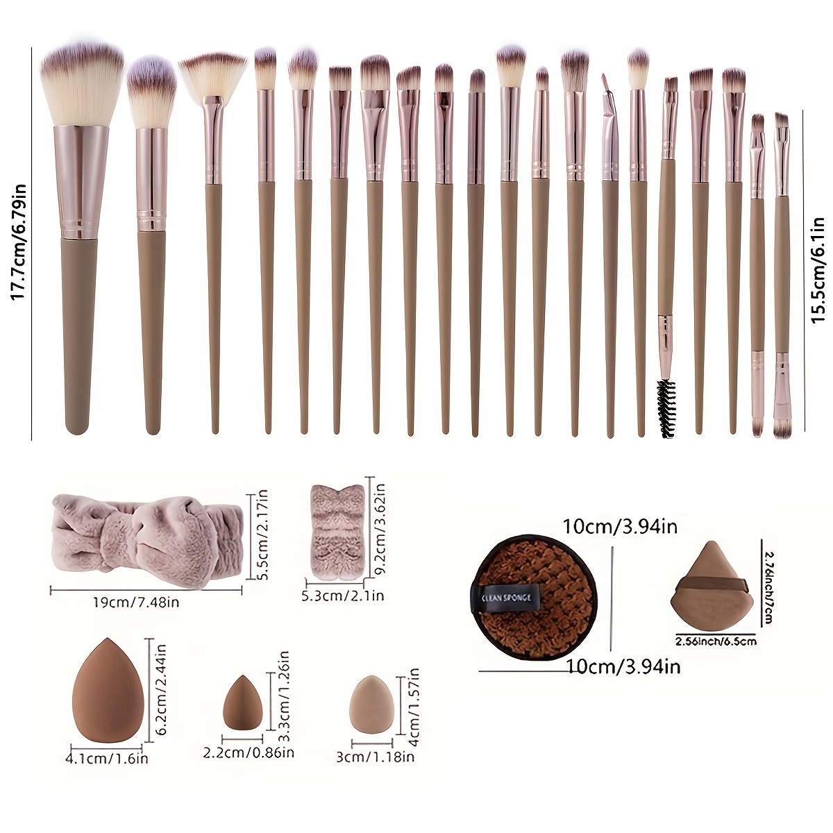 13  makeup brush set soft   ethically made brushes for eye shadow foundation bb cream concealer blush powder and blending   womens   routine Product details 6