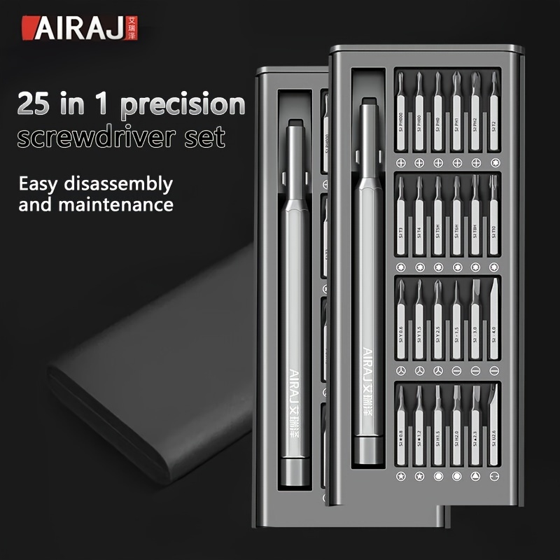 

Airaj 25/26 In 1 Precision Screwdriver Set Multi Specification Durable Multi Functional Manual Repair Tool For Household Use