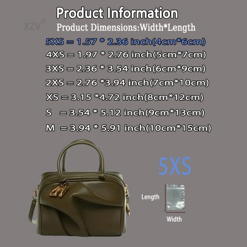 TEMU 100 Bolsas de plástico autosellables transparentes, disponibles en varios tamaños, con bordes de cierre hermético, a prueba de polvo, que