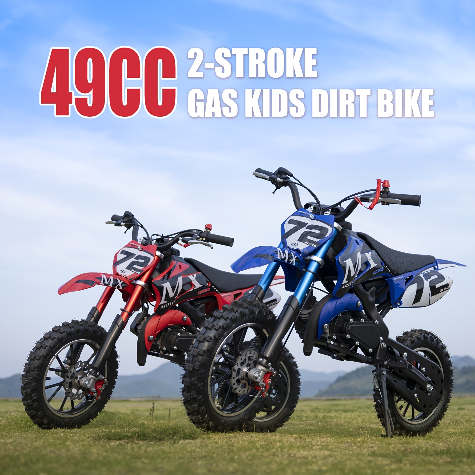 mx moto 49cc dirt bike gas powered road motorcycle Temu