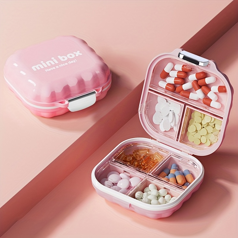 Image of 1 Portable Pill Case, Suitable For 7-day Travel, 7-compartment Pill Organizer, Sealed Storage Box, Pill Sorter, Jewelry Storage Box