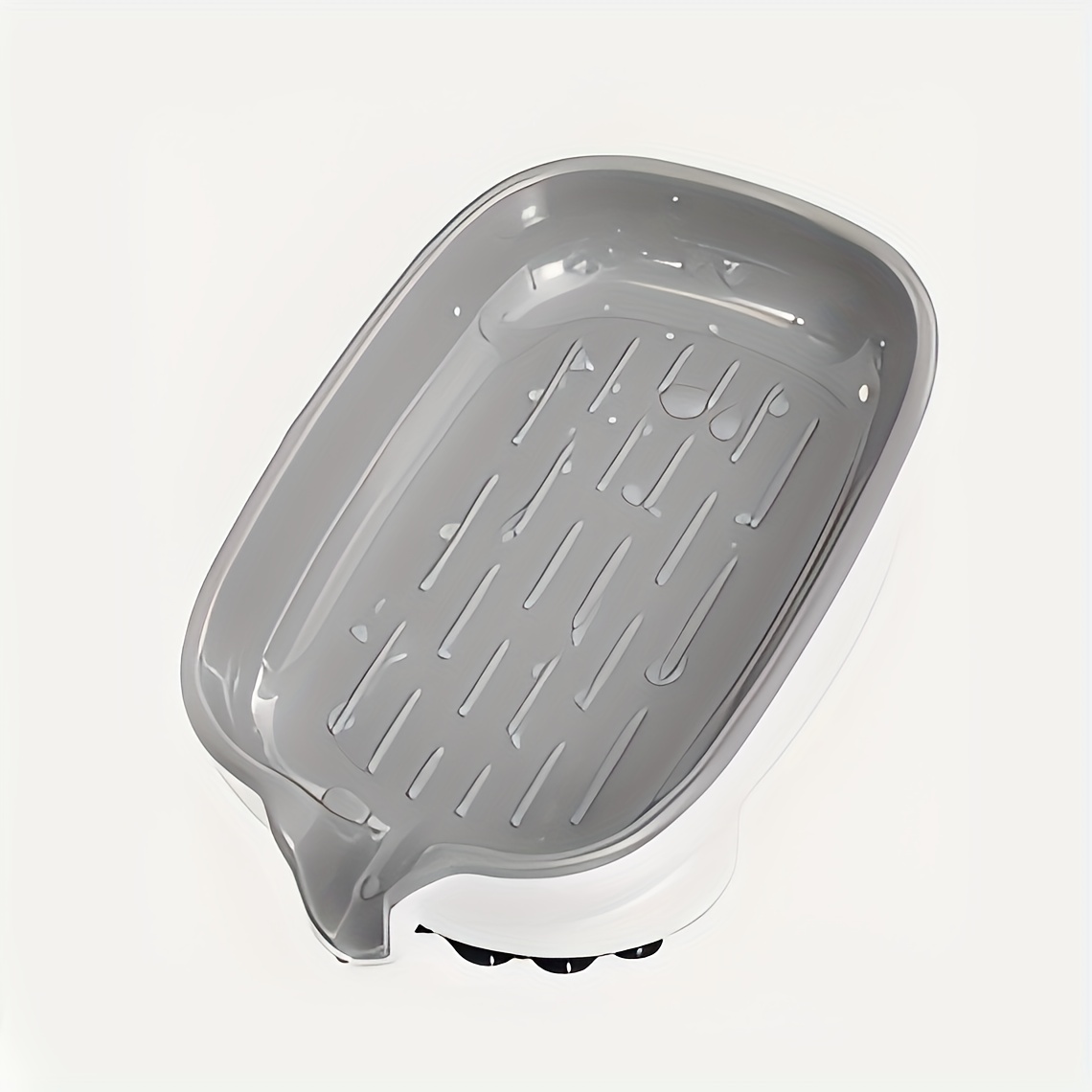 Suction Cup Soap Dish Countertop Draining No-drill Soap Holder Home Light Luxury Bathroom Soap Rack Bathroom Organizer