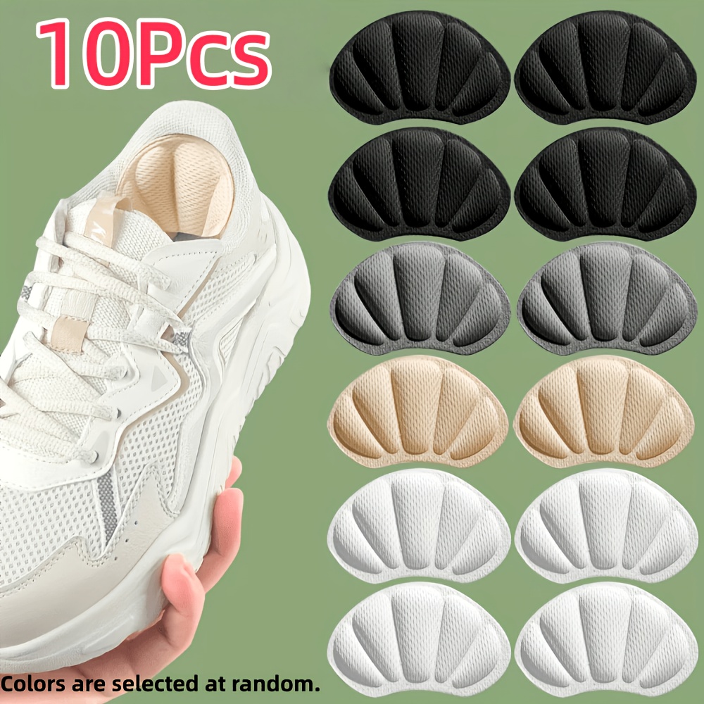 TEMU 10pcs, 5 Pairs Of Heel Grips, , Anti-blister, Style, Suitable For All Shoe Types, Used To Adjust Size, Unisex, Soft And Elastic, Colors Shipped