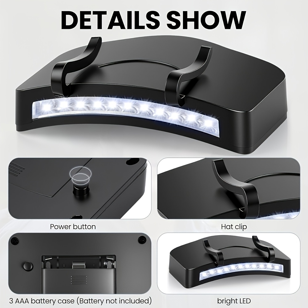 300 Lumen Clip-On Headlamp with 11 LEDs, Battery-Powered