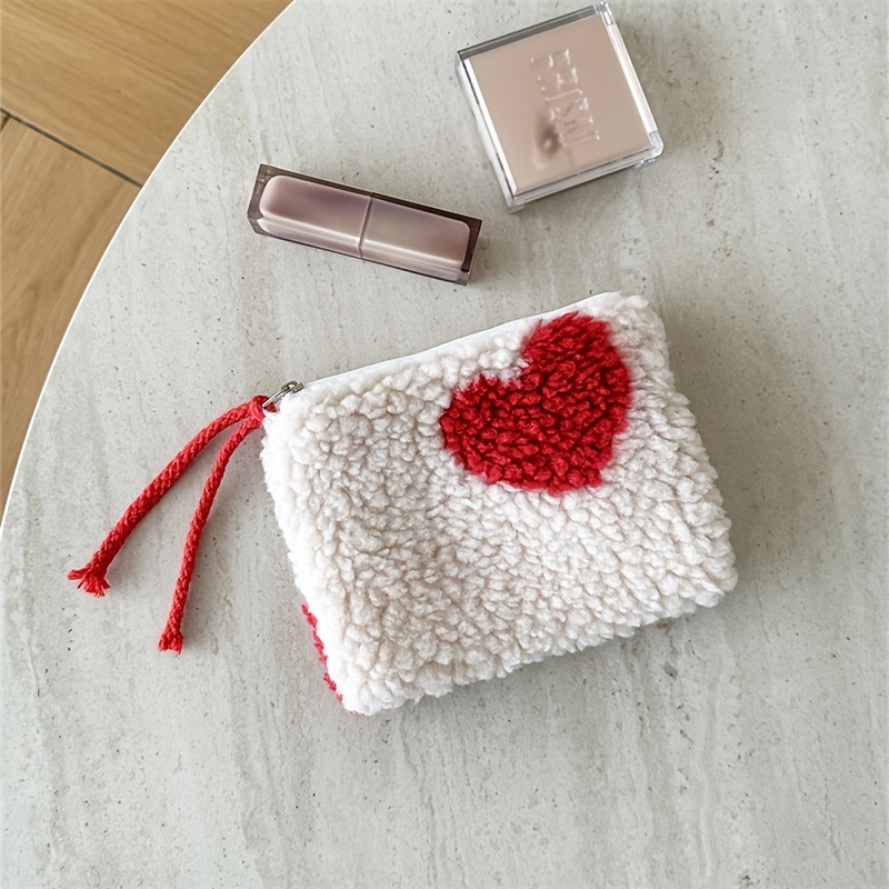 E-shop Damen Süße Niedliche Liebe-Themen Make-up-Tasche Kompatibel für Lippenstift, Reiseorganizer – Tragbare Handtasche & Tasche, Etui, Geschenk für
