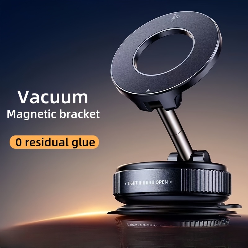 super strong n52 magnetic phone holder   aluminum alloy 360 rotatable and foldable design with vacuum suction cup   car dashboard bathroom tiles and glass   Product details 4