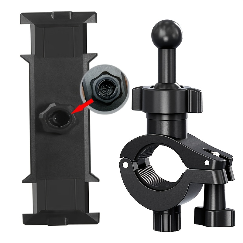 TEMU 1 Set Universal Tablet & Phone Holder, Adjustable Mount For Live Streaming, Microphone Stands, Treadmills, Bicycles & Round Tubes - Fits 4-14