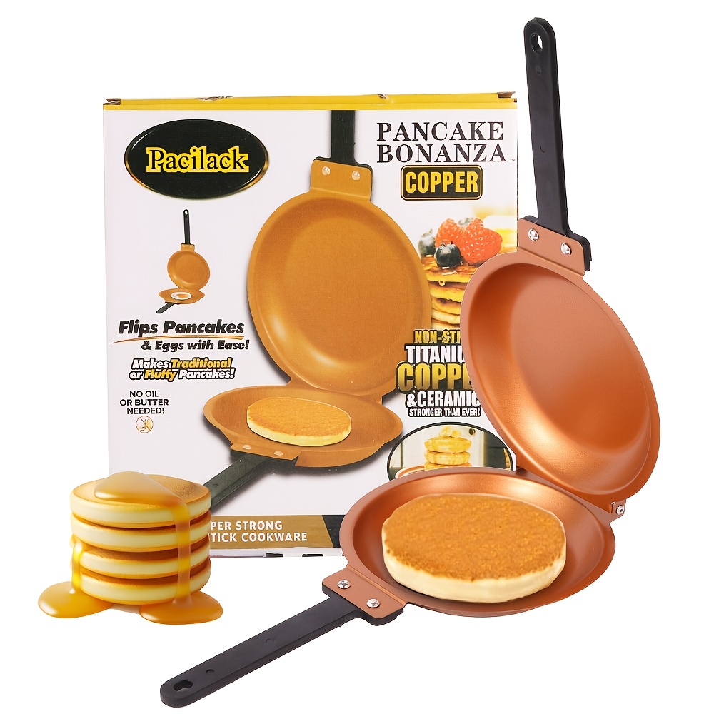 TEMU Pancake Maker, Double-sided Pan, Pancake Pan, Omelette Pan, The Maker-easy To , Frying Pan For Fluffy Pancakes, Omelets, Frittatas&more Dishwasher Safe Large, Omelette Pan, A Must-have At Home