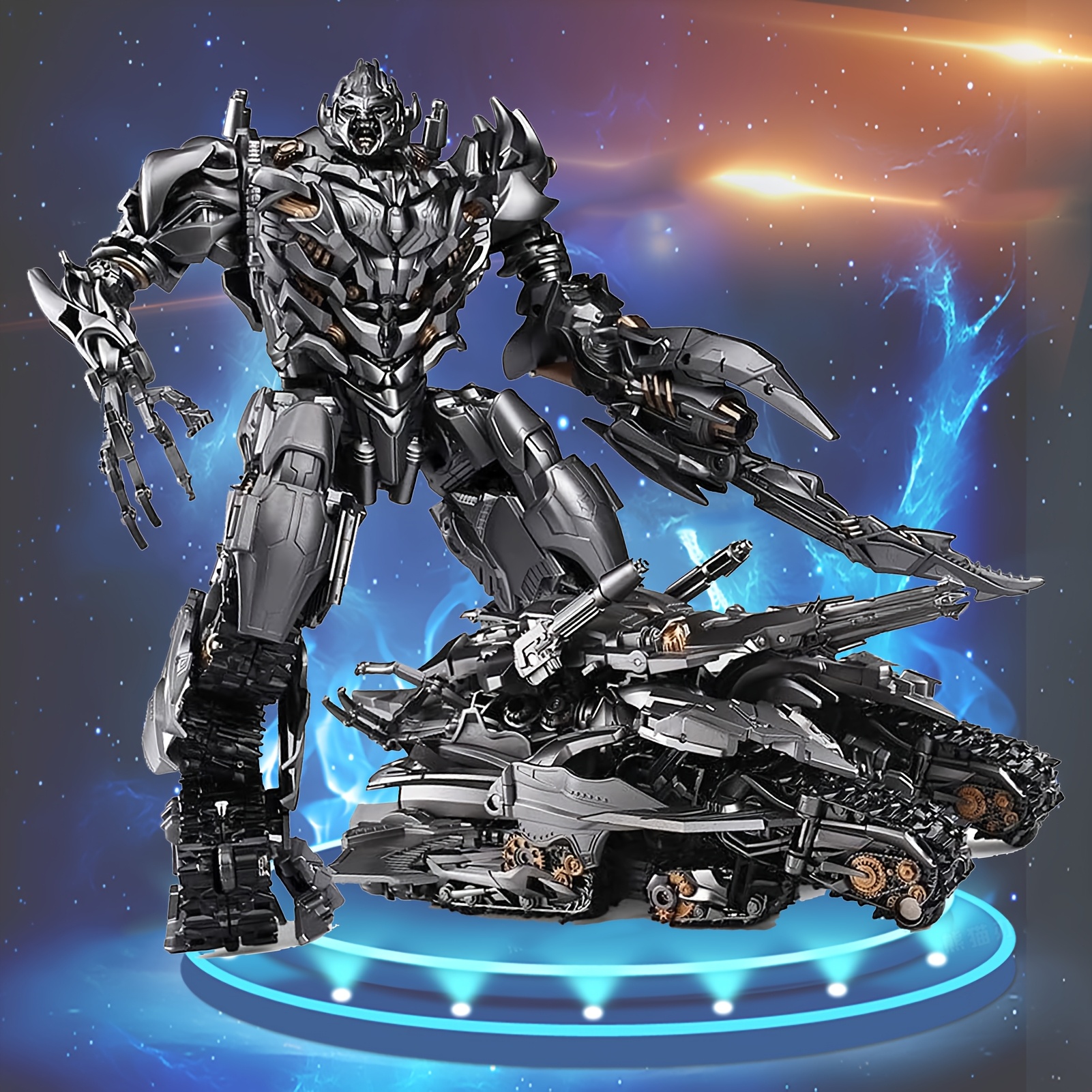 Wind-Powered Movable Tank Robot Combat Action Figure Toy with Antique Bronze Finish - Durable Weather-Resistant Plastic Collectible Gift for Teens & Young Adults, Robot Toy, Collector's Item, Robust Design, Detailed Craftsmanship, Battle Simulation, Sturdy Construction