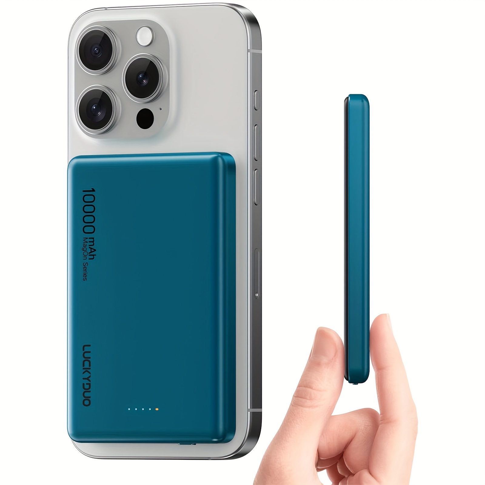 TEMU Magnetic Battery 5000/10000 Mah, Slim Wireless Portable Charger Compatible For Iphone Plus/15 Pro/15 Pro Max, For Iphone 14/13/12 Series