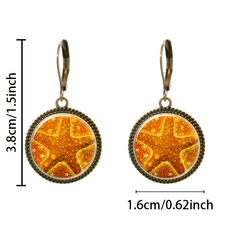 2pc Teal Classic Pendant Earrings Set with Ear Hooks