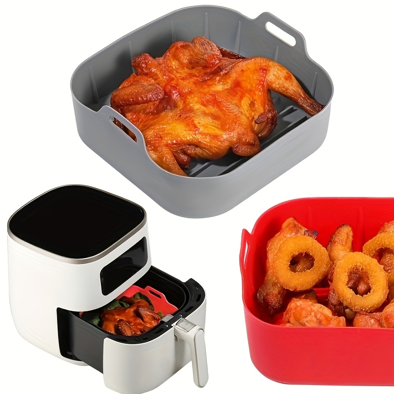 

Multifunctional Square Pot Baking Silicone Mat, Oil Frying Basket Oven Special Inner Pad, Easy To Clean, Heat-resistant Air Fryer Accessories