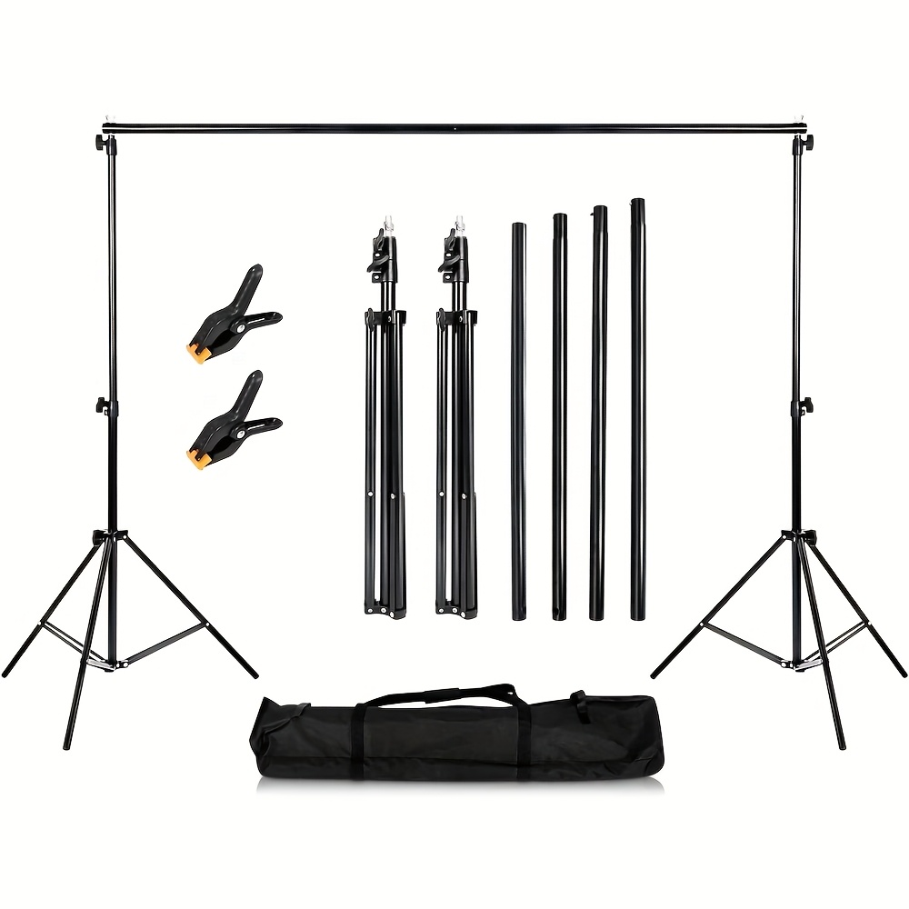 2x Adjustable Photography Background Stand, With Adjustable Legs And Sturdy - Photo Studio Backdrop Support For Portrait, Party, Wedding