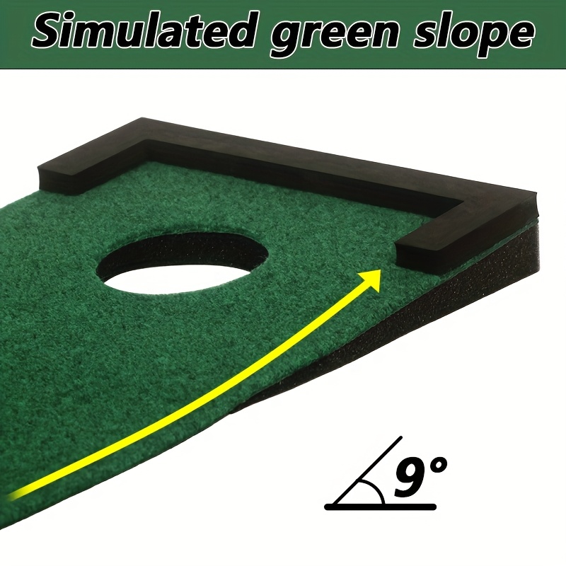 Golf Putting Mat with Non-Slip Base and Baffle Design