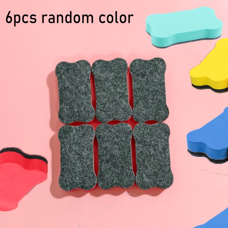 TEMU Random Color Whiteboard Eraser Colored Blackboard Eraser Creative Little Bone Whiteboard Eraser Office Meeting Whiteboard Eraser Whiteboard Pen