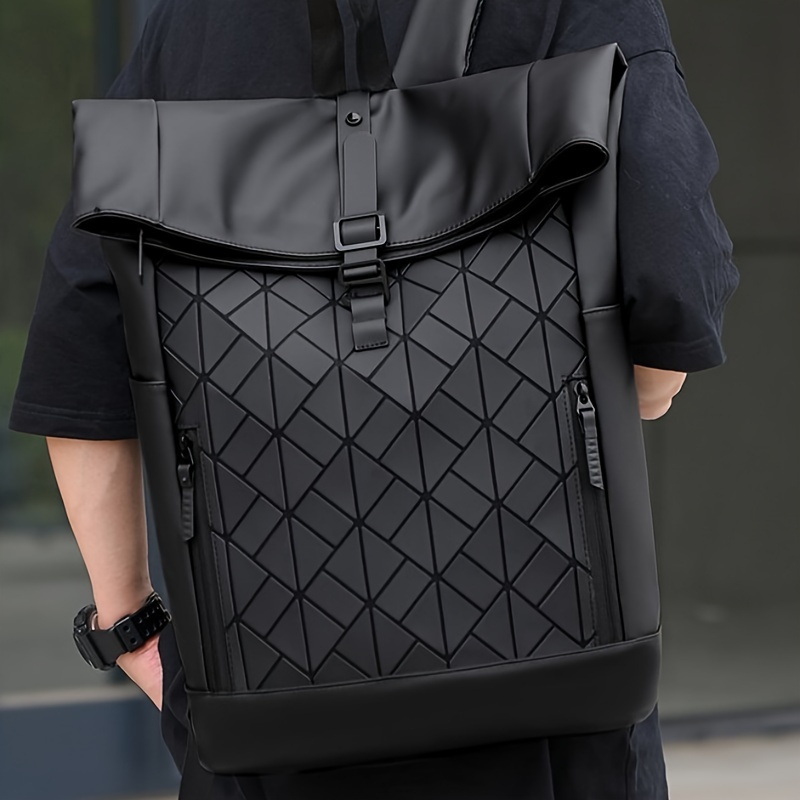 TEMU Large Backpack - Durable , Waterproof Laptop Compartment, For Travel & Work,