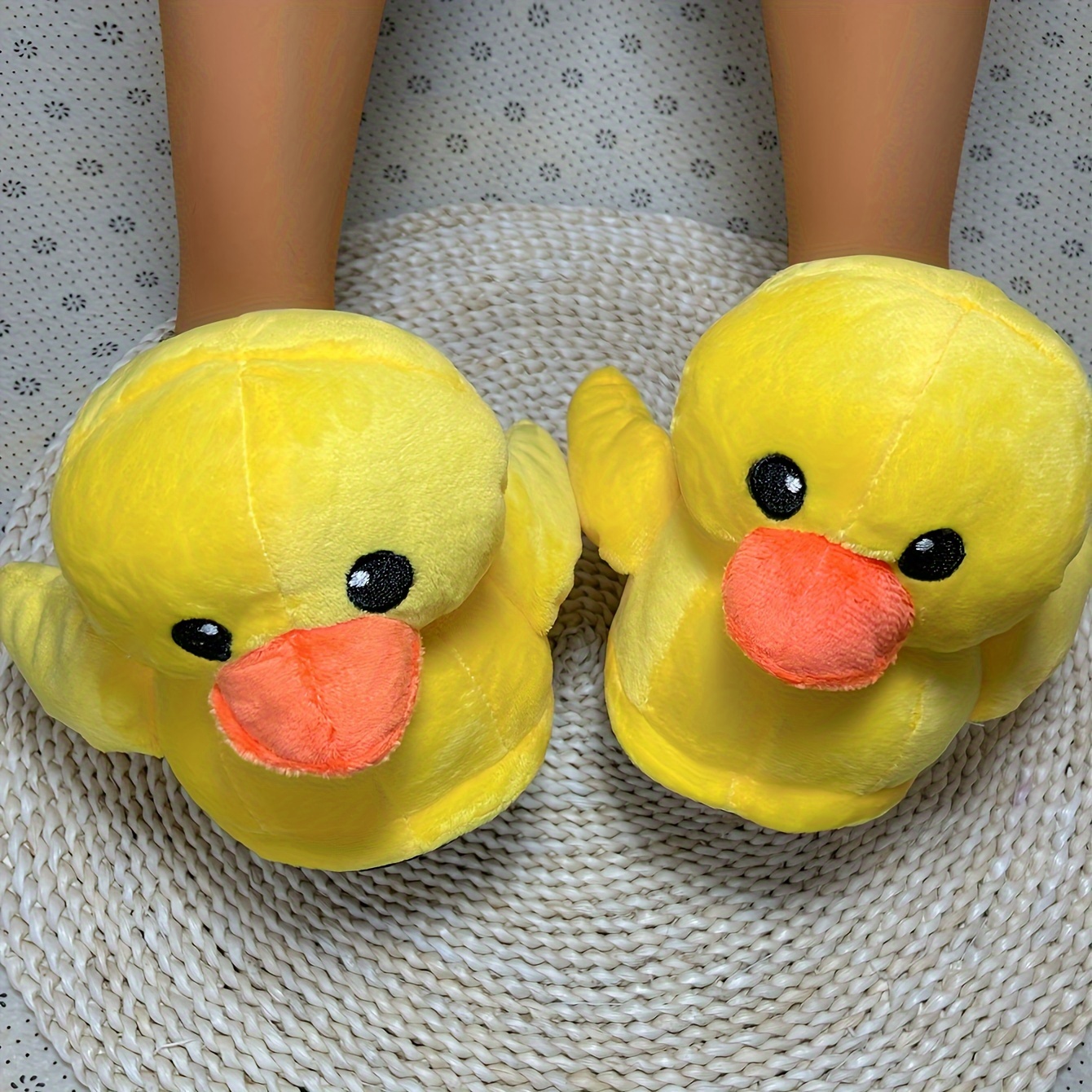 

Funny Cartoon Duck Novelty Slippers, Soft Sole Lightweight Slip On Home Shoes, Non-slip Indoor Backless Mute Shoes