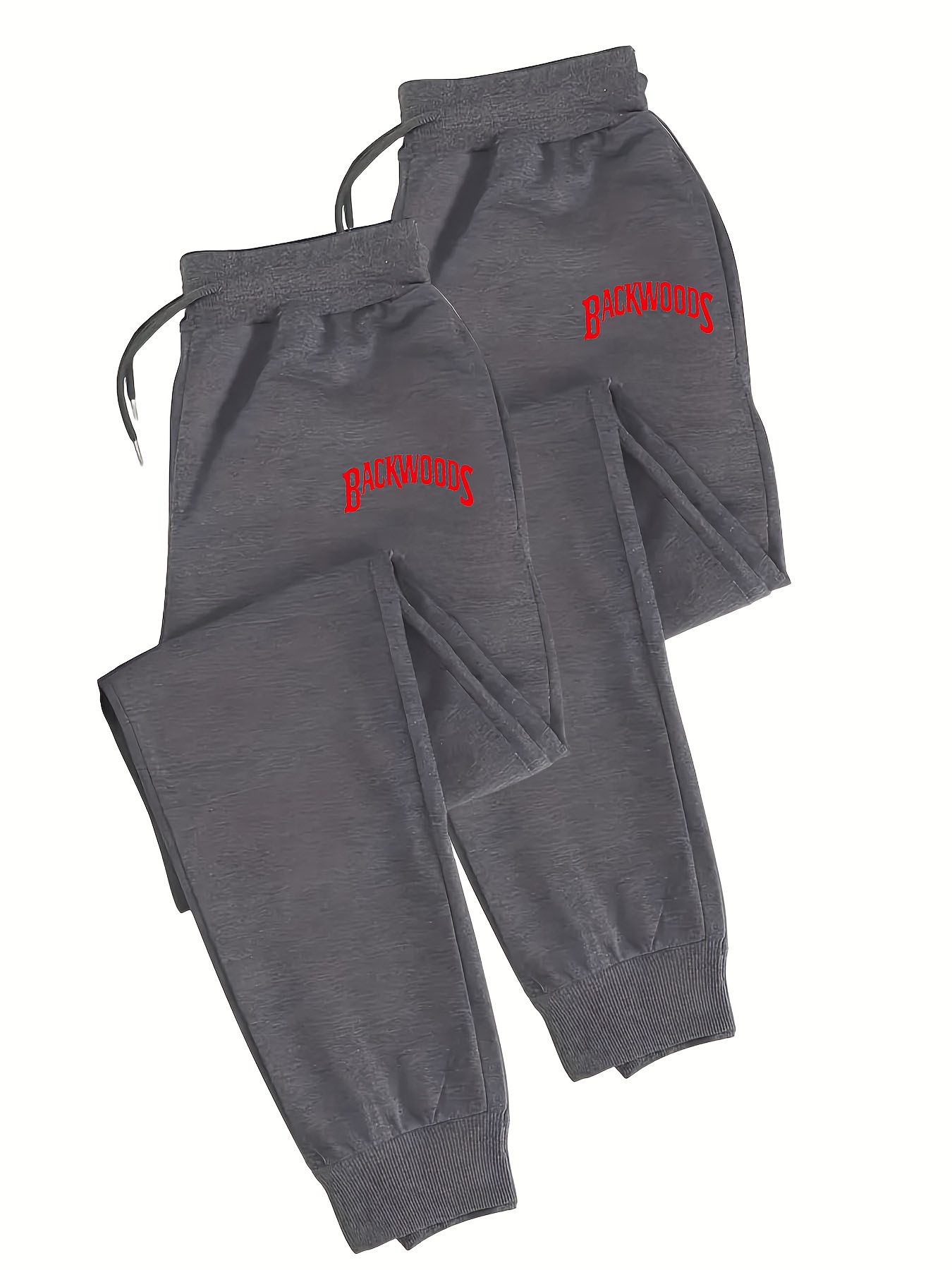 Set of 2 - Men'S Casual Sports Long Pants with Drawstring Design, Featuring Geometric Pattern Prints, Made from 100%, Fitted, Cool And Breathable, Suitable for All Seasons, Running Activities, Sportswear, And Festive Parties