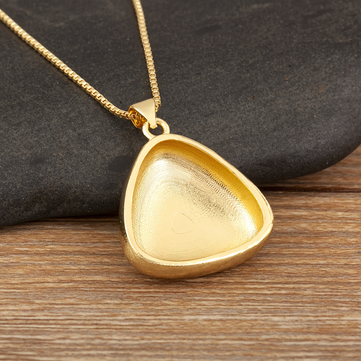 Women's 18K Plated Copper Minimalist Pendant Necklace