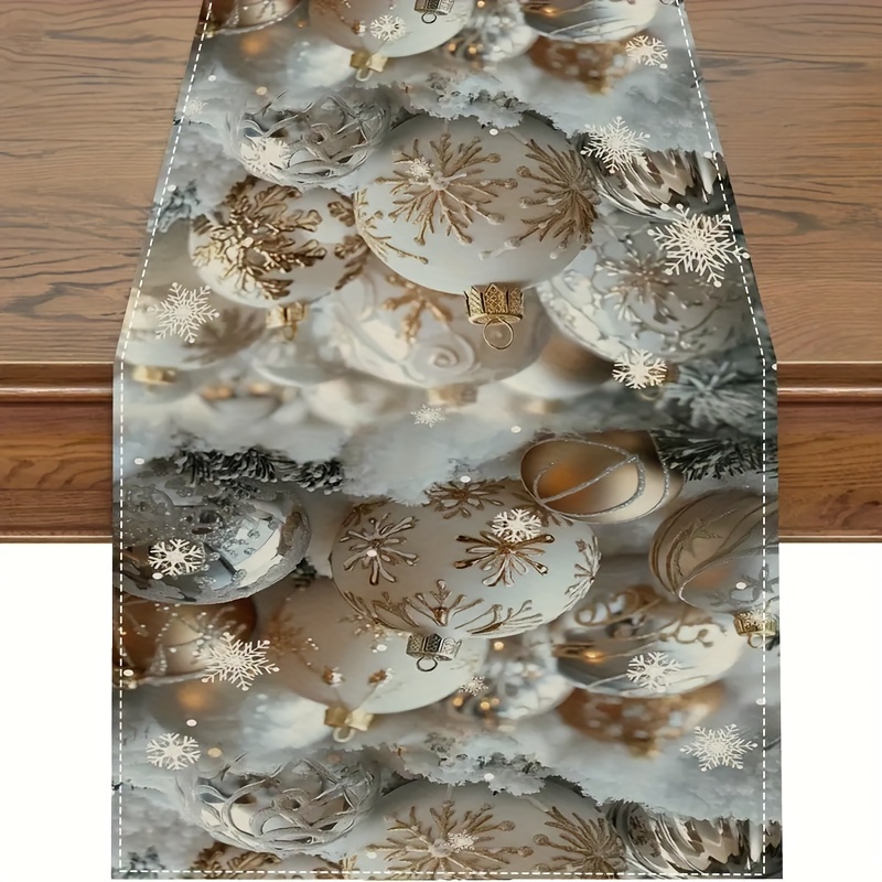 

Christmas Pattern Tablecloth - For Parties & Gatherings, Washable , Rectangular Decor