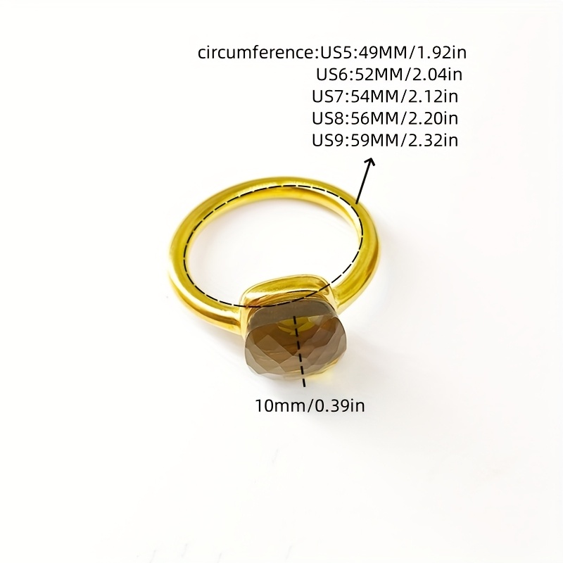 Carnival Women's Stainless Steel Crystal Ring - Multiple Irregular Square Styles