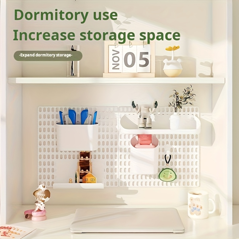 wall storage pegboard set white pegboard wall organizer Temu Greece