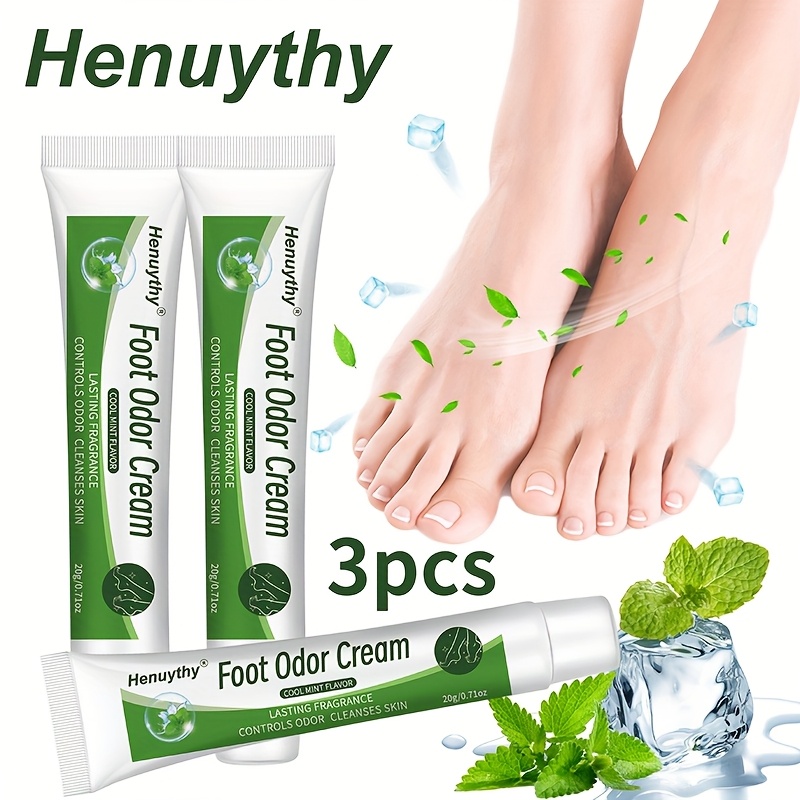 3pcs Foot Odor Removal Cream, Powerful Mint Formula To Eliminate Foot Smell, Designed To Control Odors And Cleanse The Skin, You Feeling All Day, A Summer Essential, Non-greasy, No-rinse