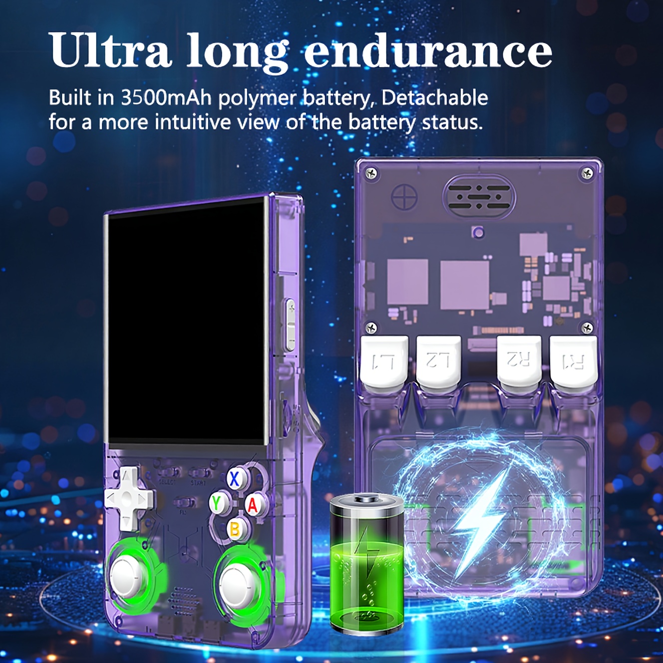 2025 Upgraded R36 Ultra Portable Handheld Game Console with 64GB/128GB Built-in Storage, 4-Inch IPS Full HD Screen, Dual Joysticks & 7-Color Options, Long Battery Life, Classic Entertainment Experience - Perfect Gift for Halloween & Christmas, Game Console for Android, Playful Design, Durable Construction