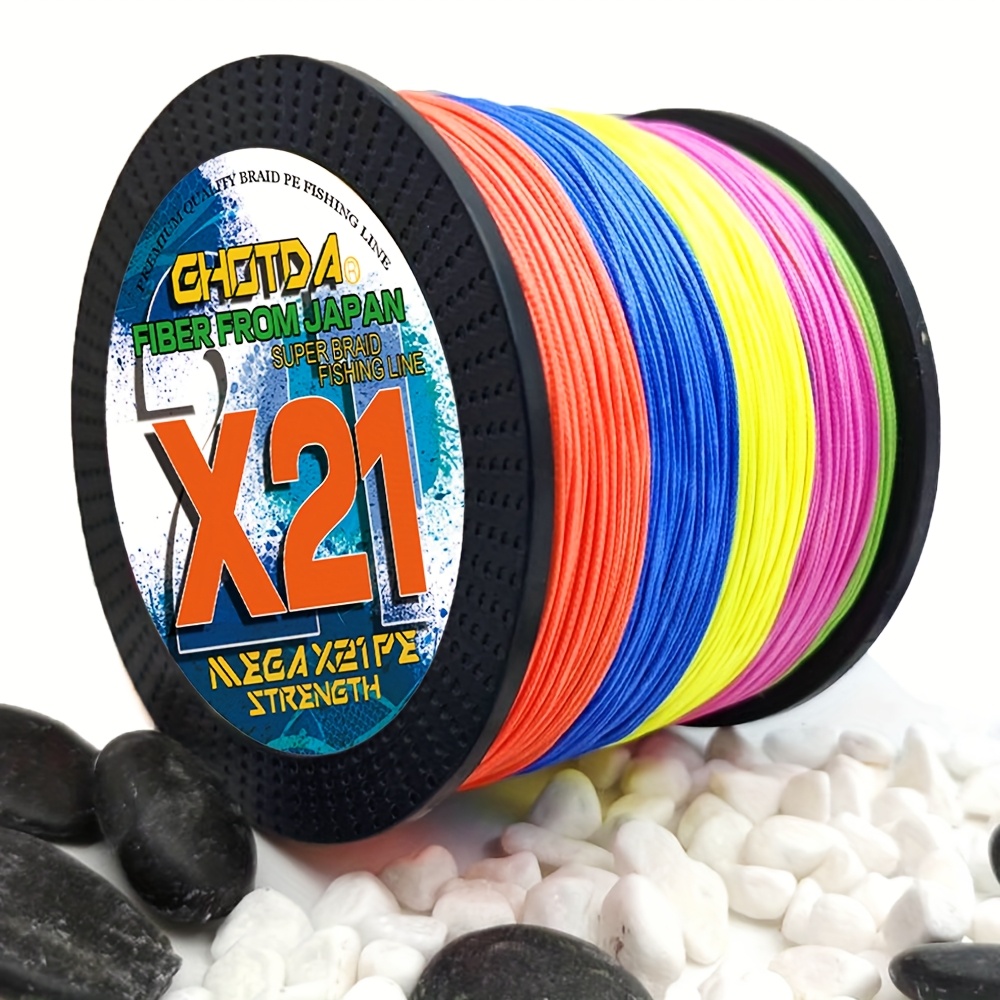 X21 Super Strong Braided Fishing Line with 21 Strands, Suitable for  Saltwater Fishing, Colorful Smooth Multifilament Rope * in 27 to 212 *  Ideal for Trout And Carp Fishing