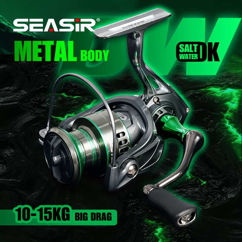 

Seasir Dw Series Saltwater Reel - , 5.2:1 Gear , 1000-, 33lb Max Drag, Design, Smooth &