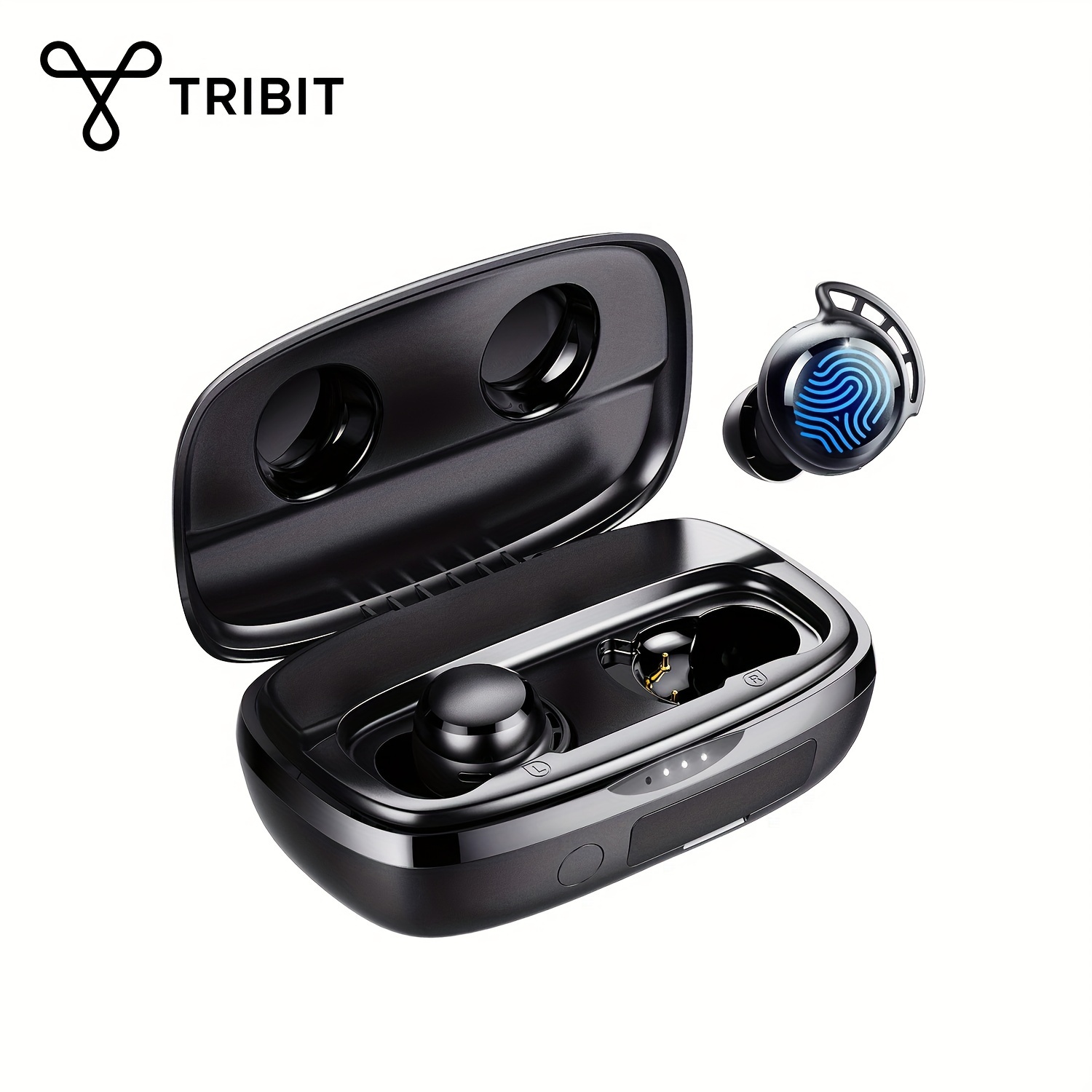 

Tribit Wireless Earbuds, 110h Wireless 5.3 Wireless Earbuds Mic Earphones In-ear Bass -in Mic Wireless Headphones, 3