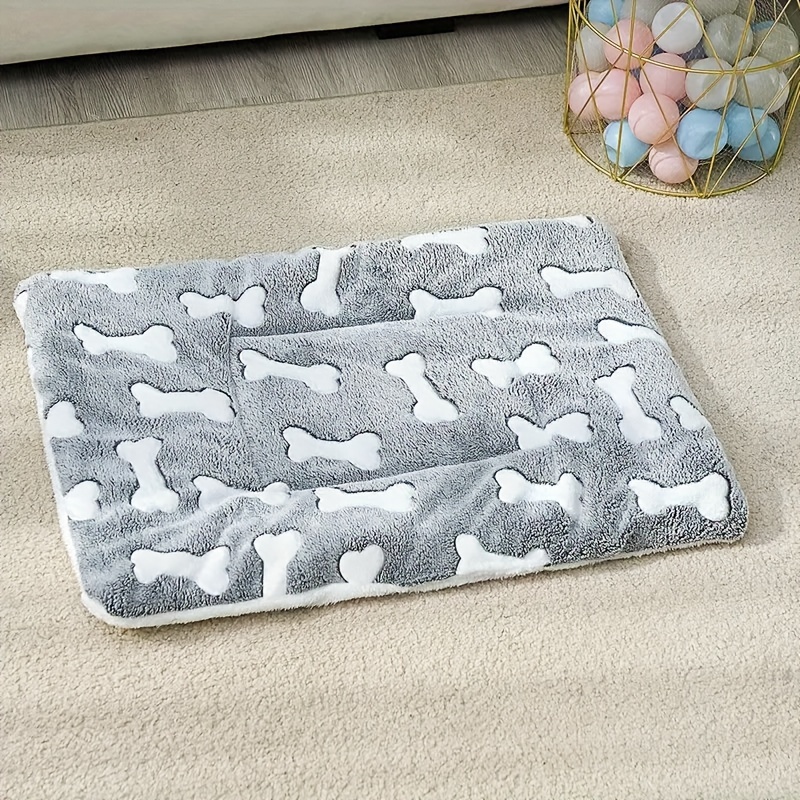 TEMU Cozy Pet Bed For Cats And Small Dogs - Soft Polyester Fiber Mat With Plush Filling, Non-electric Pad For Kennels And Crates