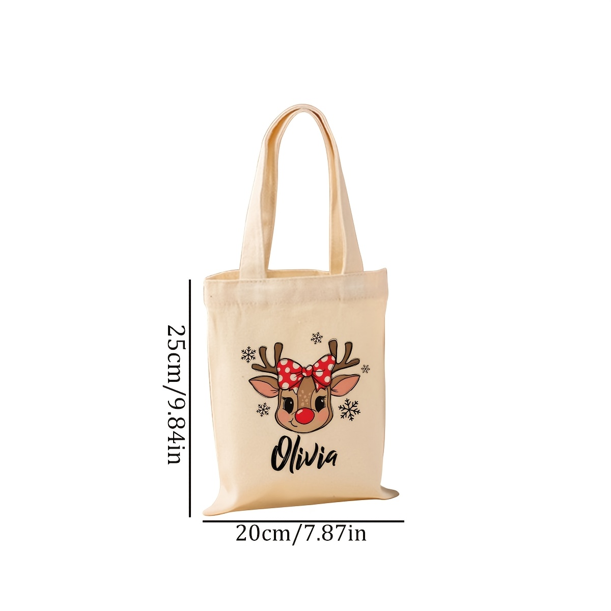 TEMU Bolsas de tela navideñas personalizadas, bolsas de almacenamiento multifuncionales de un solo para imprimir , bolsas de decoración de regalos