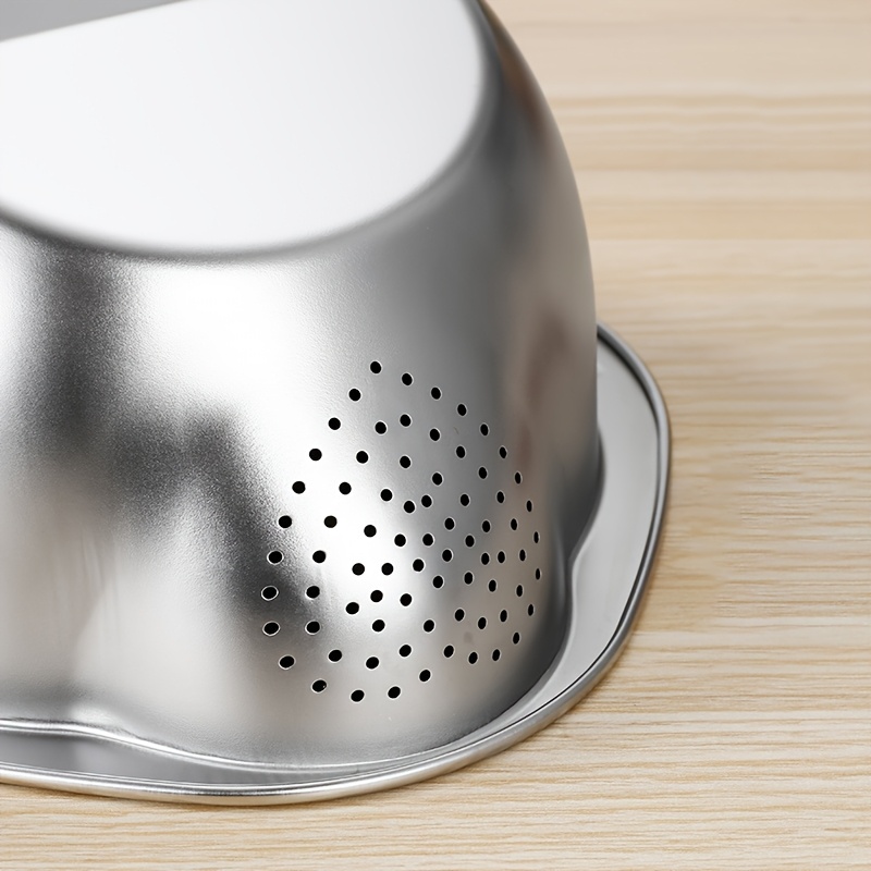 TEMU 1pc Rice Washing Bowl, Household Kitchen Rice Strainer, Vegetable And Fruit Draining Basket
