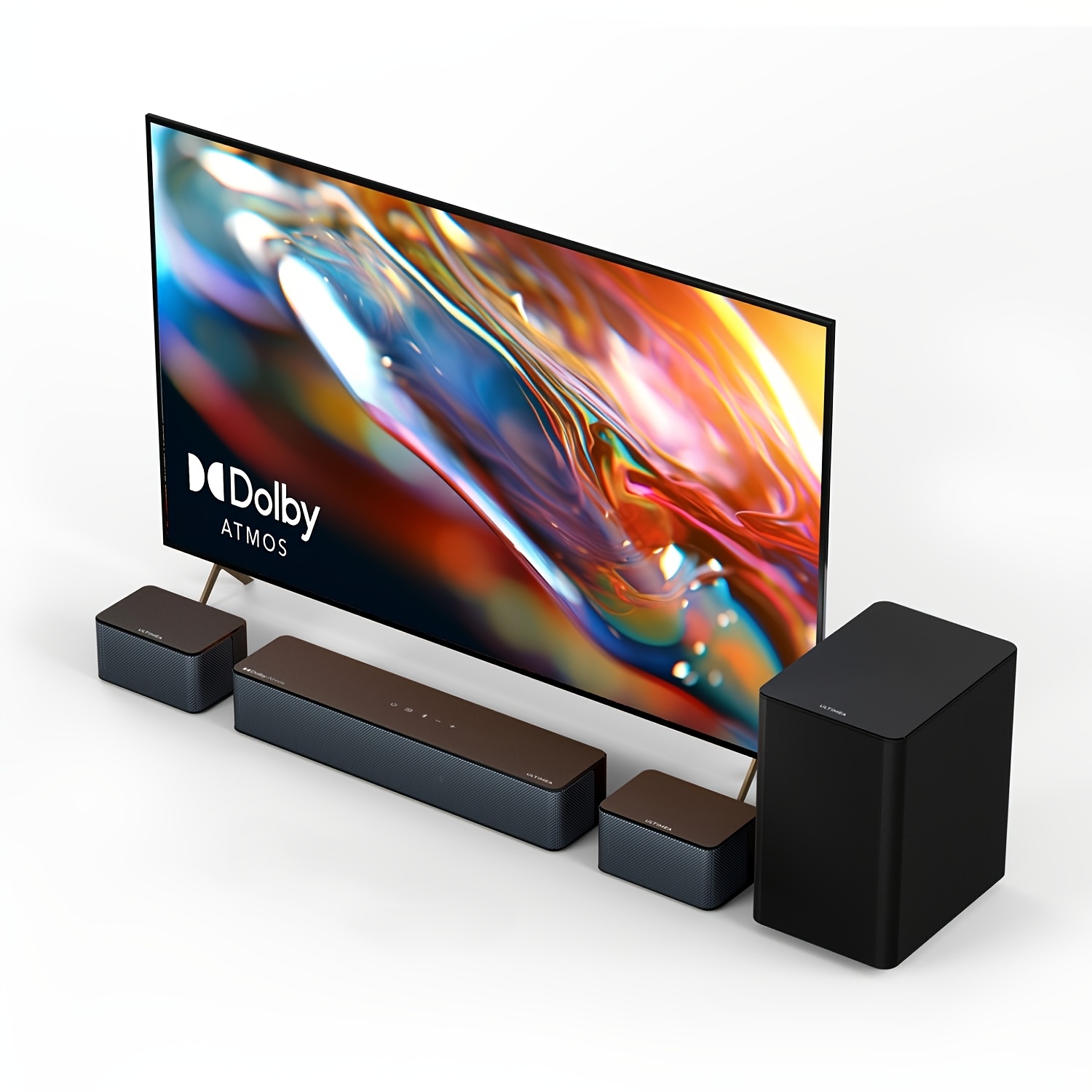 Image of Ultimea 5. Bar Compatible With , Sound Bar For Smart Tv With Subwoofer, Power 410w, 3d Surround Sound System For Tv, Surround And Adjustable Home Theater