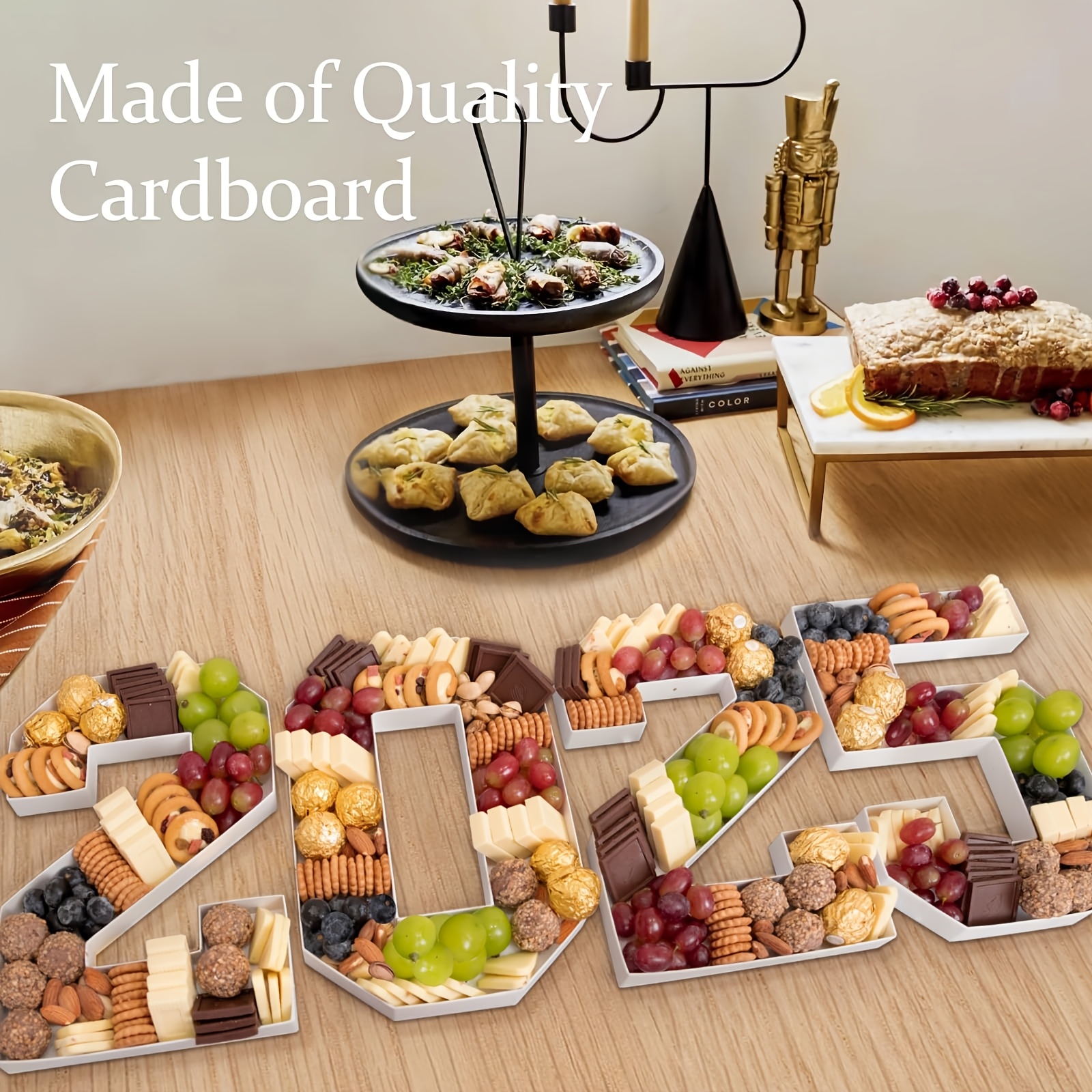 new year's eve party supplies 2025 number charcuterie board Temu
