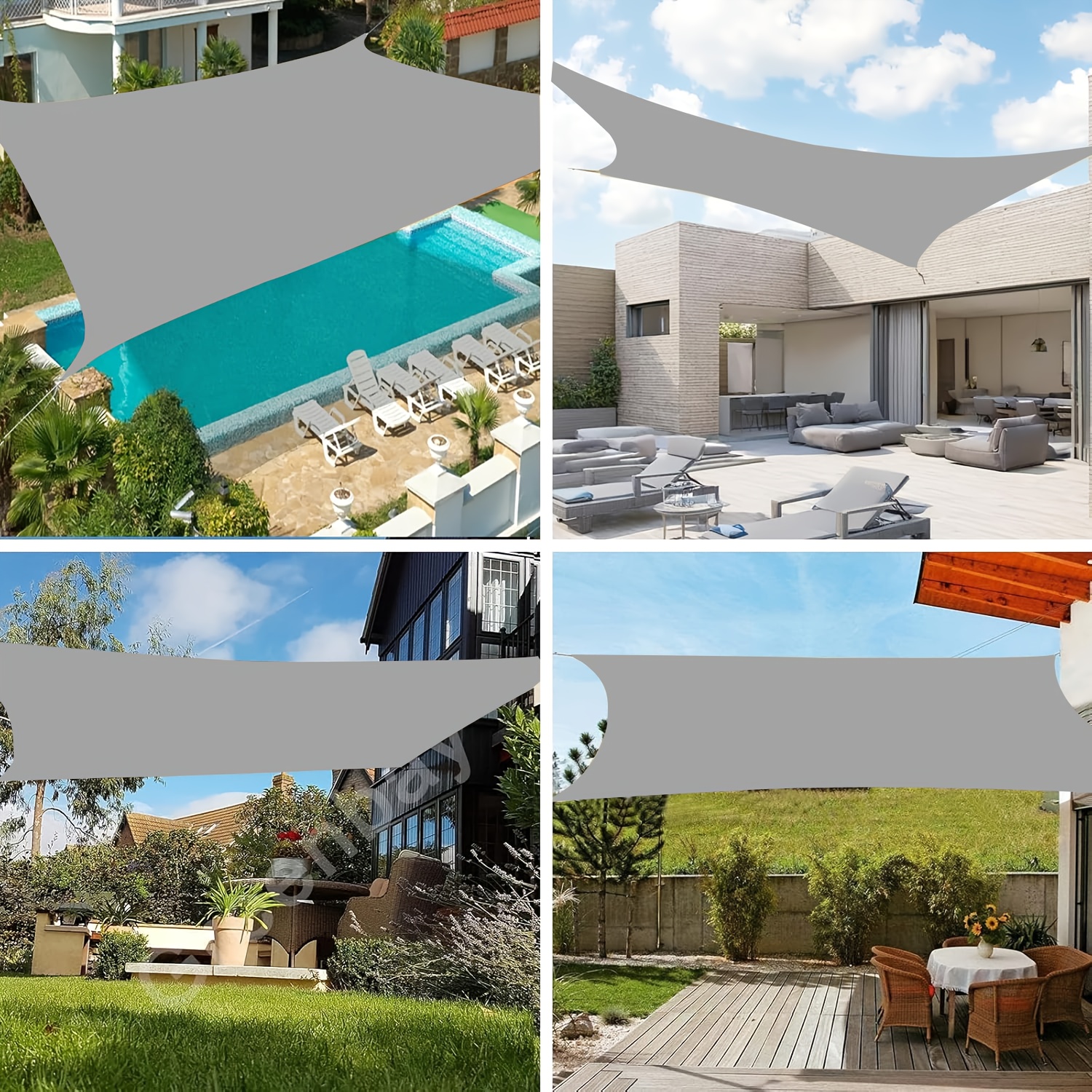 Sun Shade Sail Rectangular UV Protection Canopy Suitable for Outdoor Patio Lawn Garden Backyard Awning