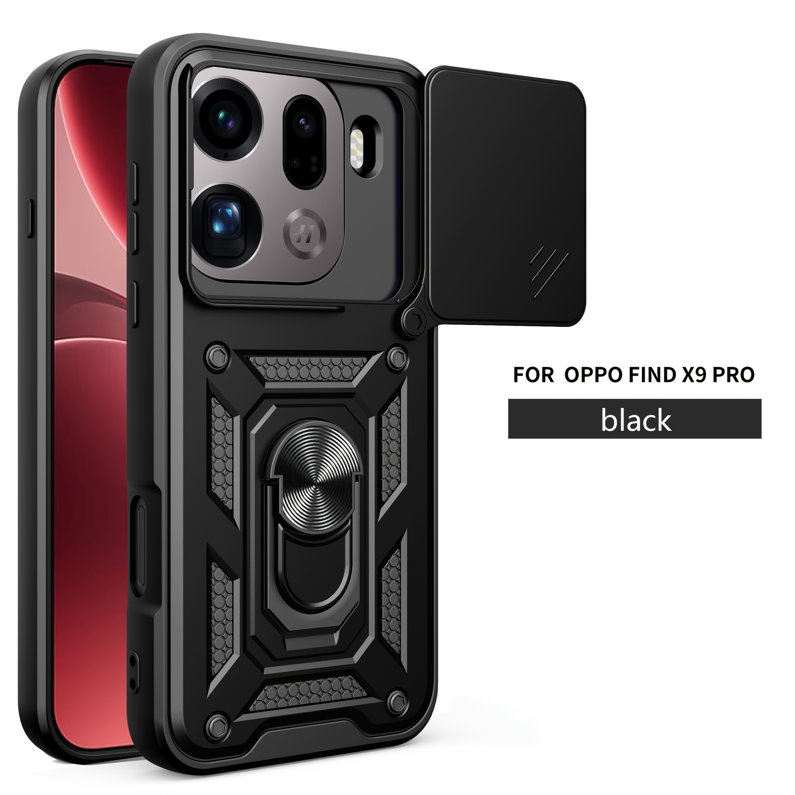 TEMU Phone Case - Suitable For Oppo Find X9 And Find X9 Pro Cases, With Sliding Camera Lens Cover