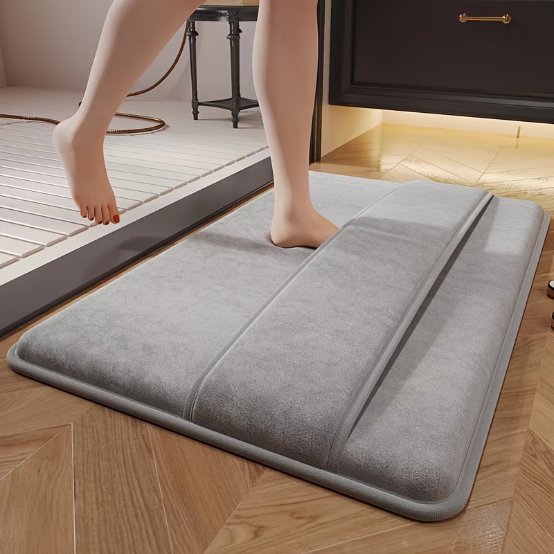 thickened absorbent bathroom mat non slip bath   scrubber with back wipe quick dry pad Product details 9
